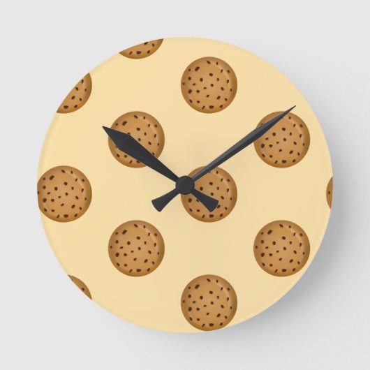 Chocolate Chip Cookie  Runde Wanduhr (Vorderseite)