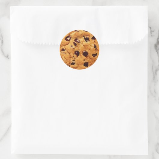 Chocolate Chip Cookie Runder Aufkleber (Tasche)