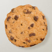 Chocolate Chip Cookie Rundes Kissen (Rückseite)