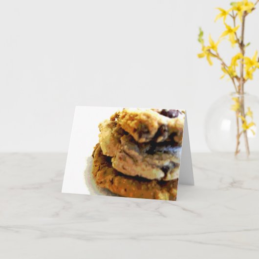 Chocolate Chip Cookie Stack Mitteilungskarten (Gelbe Blume)