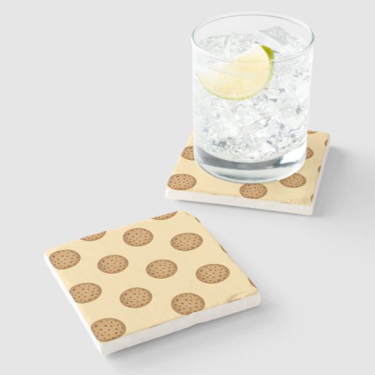 Chocolate Chip Cookie  Steinuntersetzer (Seitenansicht)