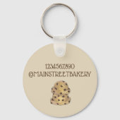 Chocolate Chip Cookie Teig Backwaren Konditorei Ko Schlüsselanhänger (Rückseite)