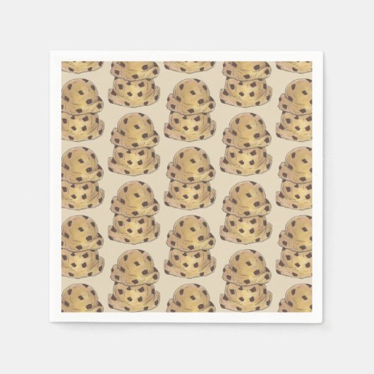 Chocolate Chip Cookie Teig Backwaren Konditorei Ko Serviette (Vorderseite)
