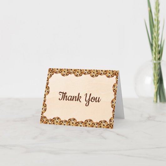 Chocolate Chip Cookie Thank You Card | Sweet Baby Dankeskarte (Vorderseite)