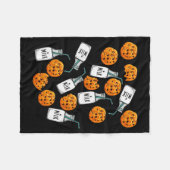 Chocolate Chip Cookies And Milk Funny Costume Fleecedecke (Vorderseite (Horizontal))