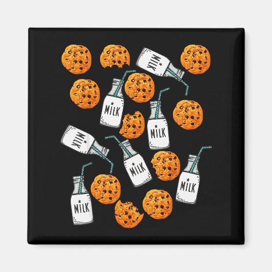 Chocolate Chip Cookies And Milk Funny Costume Magnet (Vorne)