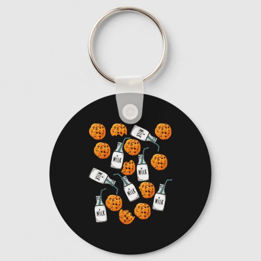 Chocolate Chip Cookies And Milk Funny Costume Schlüsselanhänger (Vorderseite)