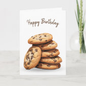 Chocolate Chip Cookies Geburtstag Karte (Vorderseite)