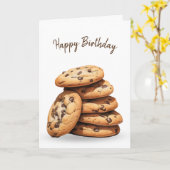 Chocolate Chip Cookies Geburtstag Karte (Gelbe Blume)