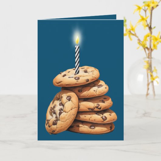 Chocolate Chip Cookies Geburtstag Karte (Gelbe Blume)