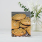 Chocolate Chip Cookies Lebensmittelfotografie Postkarte (Stehend Vorderseite)
