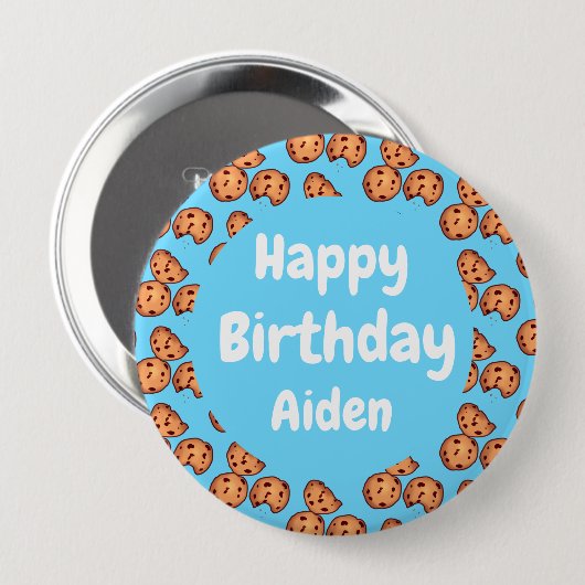 Chocolate Chip Cookies Musterballon Button (Vorne & Hinten)