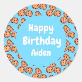 Chocolate Chip Cookies Musterballon Runder Aufkleber