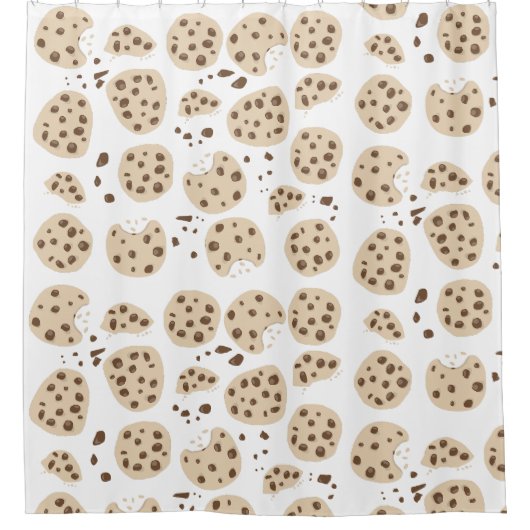 Chocolate Chip Cookies Pattern Duschvorhang (Vorderseite)