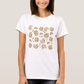 Chocolate Chip Cookies Pattern T-Shirt (Vorderseite)