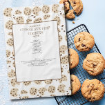 Chocolate Chip Cookies Recipe Keepsake Geschirrtuch<br><div class="desc">A cute chocolate chip cookies pattern. An ideal design for adults and kids who love chocolate chip cookies,  desserts,  biscuits,  baking,  food illustrations etc. This chocolate chip cookie pattern is perfect for home décor,  kitchen décor,  birthday party décor and gifts.</div>