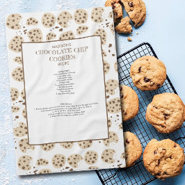 Chocolate Chip Cookies Recipe Keepsake Geschirrtuch
