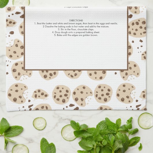 Chocolate Chip Cookies Recipe Keepsake Geschirrtuch (Gefaltet)
