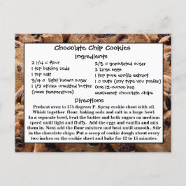 Chocolate Chip Cookies Rezept Card Postkarte