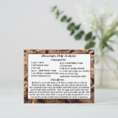 Chocolate Chip Cookies Rezept Card Postkarte (Stehend Vorderseite)
