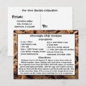 Chocolate Chip Cookies Rezept Card Postkarte (Vorne/Hinten)