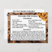 Chocolate Chip Cookies Rezept Card Postkarte (Vorne/Hinten)