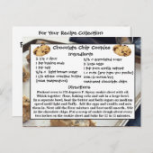 Chocolate Chip Cookies Rezept Card Postkarte (Vorne/Hinten)