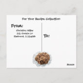 Chocolate Chip Cookies Rezept Card Postkarte (Rückseite)