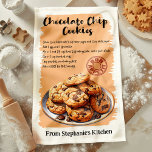 Chocolate Chip Cookies Rezept Personalisiert Geschirrtuch<br><div class="desc">Mit diesem personalisierten Chip Cookies Rezept Küchentuch stärken Sie sich mit Nostalgie. Mit einem klassischen Kochrezept aus Schokolade und einer ansprechenden Illustration fügt dieses Handtuch jeder Küche eine gemütliche, personalisierte Touch hinzu. Passen Sie es mit Ihrem Namen oder Ihrer Nachricht an, um es zu Ihrem eigenen Geschenk zu machen, sodass...</div>