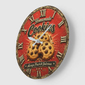 Chocolate Chip Cookies Rustic Baking Gift Große Wanduhr (Winkel)
