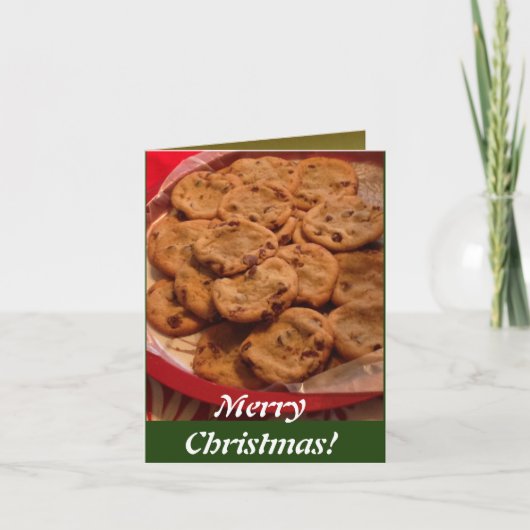 Chocolate Chip Cookies Weihnachten Karte (Vorderseite)