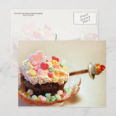 Chocolate Chip Cupcake mit Pulsschlag Postkarte (Vorne/Hinten)