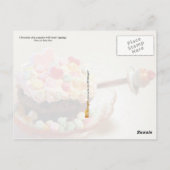 Chocolate Chip Cupcake mit Pulsschlag Postkarte (Rückseite)