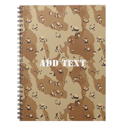 Chocolate Chip Desert Camouflage Notizblock (Vorderseite)