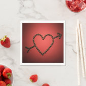 Chocolate Chip Heart over Paper Napkins Serviette (Beispiel)