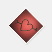 Chocolate Chip Heart over Paper Napkins Serviette (Ecke)