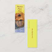 Chocolate Chip Muffin Lesezeichen Business Card Mini Visitenkarte (Vorne/Hinten)