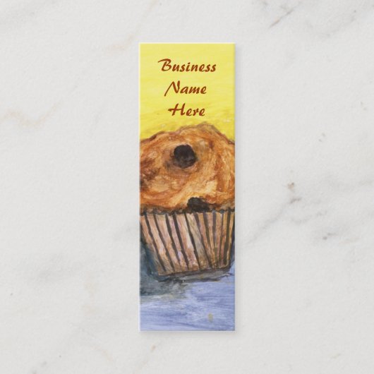 Chocolate Chip Muffin Lesezeichen Business Card Mini Visitenkarte (Vorderseite)