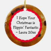 Chocolate Chip Pancakes mit Sirup Weihnachten Keramik Ornament (Hinten)