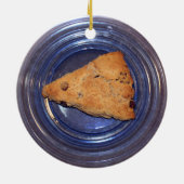 Chocolate Chunk Scone Keramik Ornament (Hinten)
