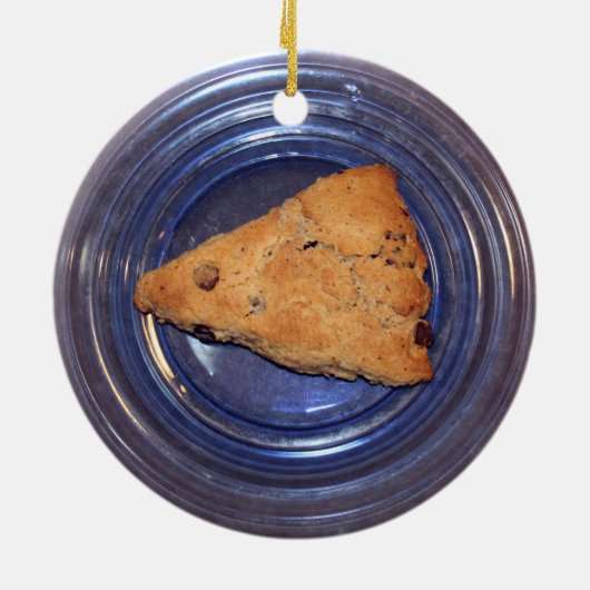Chocolate Chunk Scone Keramik Ornament (Hinten)