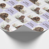 Chocolate Cocker Spaniel Geburtstag Geschenkpapier (Ecke)