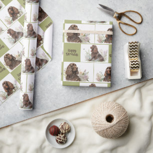 Chocolate Cocker Spaniel Geburtstag Geschenkpapier