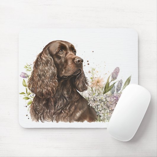 Chocolate-Cocker-Spaniel in Flieder Mousepad (Mit Mouse)