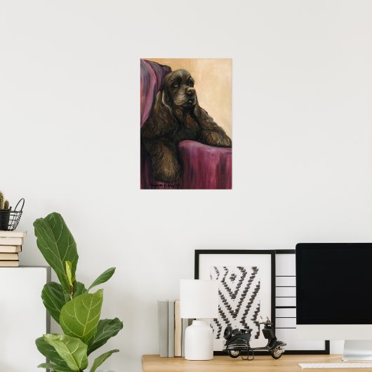 "Chocolate Cocker Spanisch" Kunstwiedergabe Print Poster (Heimbüro)