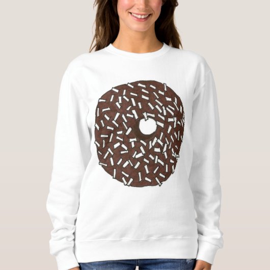 Chocolate Coconut Donut Doughnut Sweatshirt (Vorderseite)