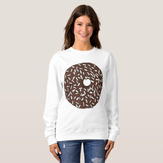 Chocolate Coconut Donut Doughnut Sweatshirt (Vorne ganz)