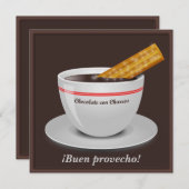 Chocolate con Churro Party Einladungen (Vorne/Hinten)