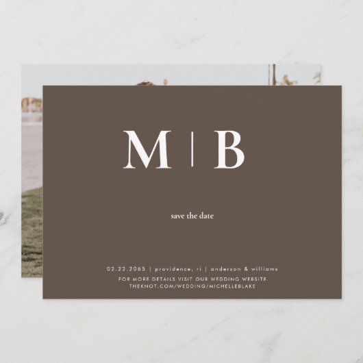 Chocolate Couple Foto Save the Date (Vorne/Hinten)