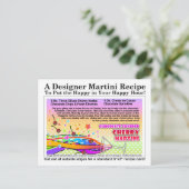 Chocolate Covered Cherry Martini Rezept Postkarte (Stehend Vorderseite)